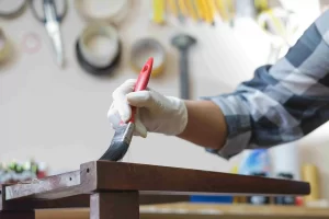 Paint the wood in layers