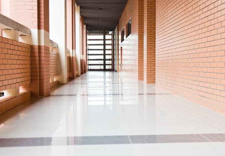 Concrete cerated in an entrance hall