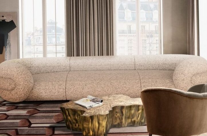 Interior decoration of the living room, with golden touch