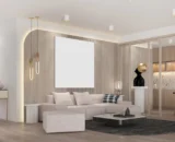 Interior design with life and dinner in the same room