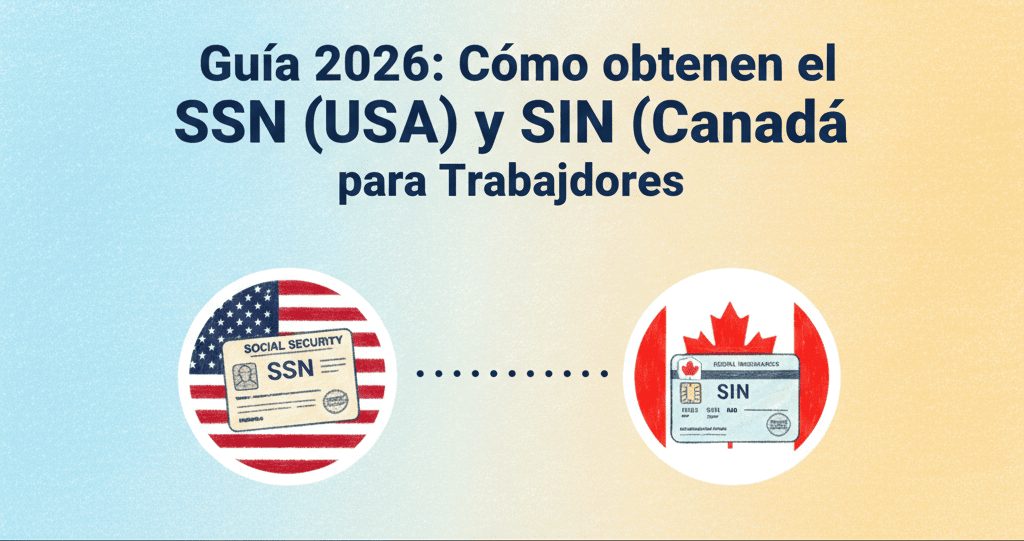 Guía 2026: Cómo obtener el SSN (USA) y SIN (Canadá) para Trabajadores